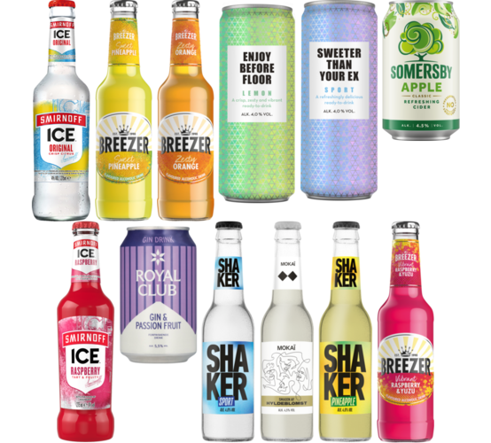 Begrænset parti. Flere varianter. 25-33 cl. Literpris maks. 36,00 + pant. Frit valg.