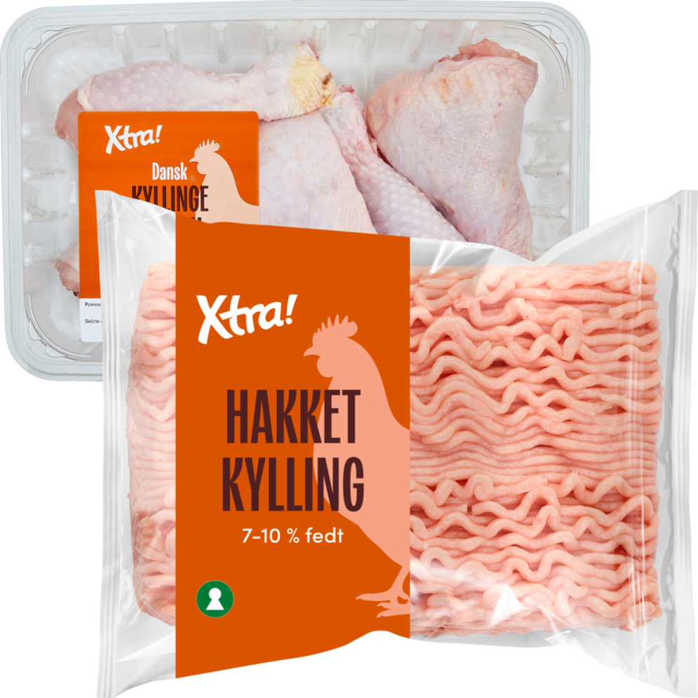 Xtra! kyllingelårmix eller hakket kylling 7-10%