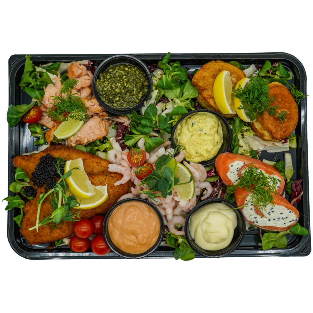 Fiskeplatte fra delikatessen