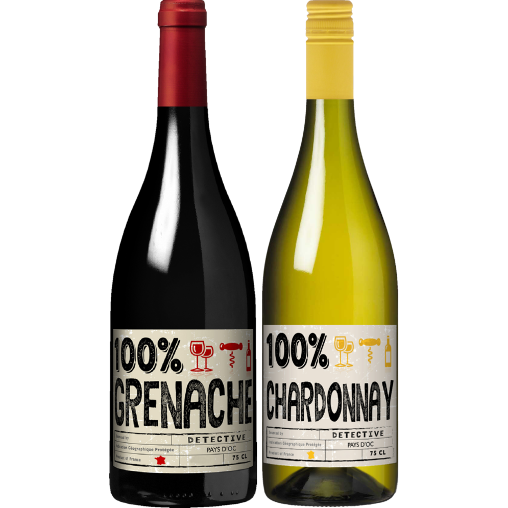 100% Grenache eller Chardonnay