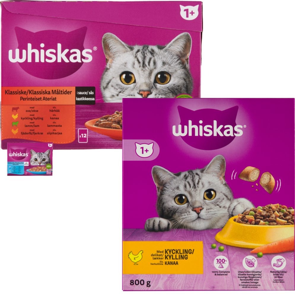 Whiskas menuboks eller tørkost