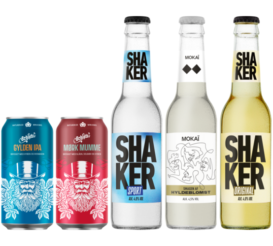 Flere varianter. 27,5-44 cl. Literpris maks. 36,36 + pant. Frit valg.